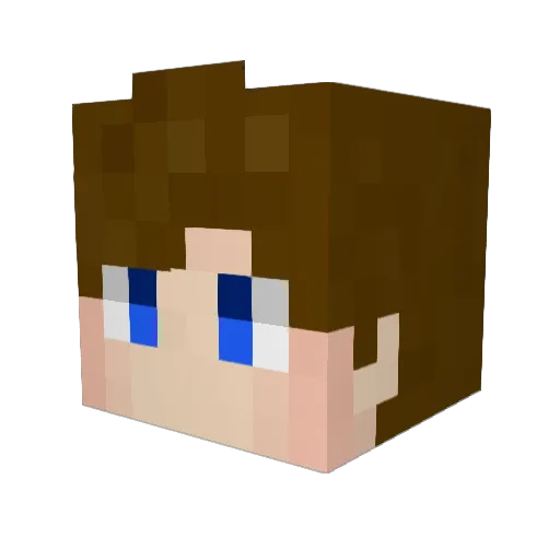 _xeph Minecraft avatar head, 3D render