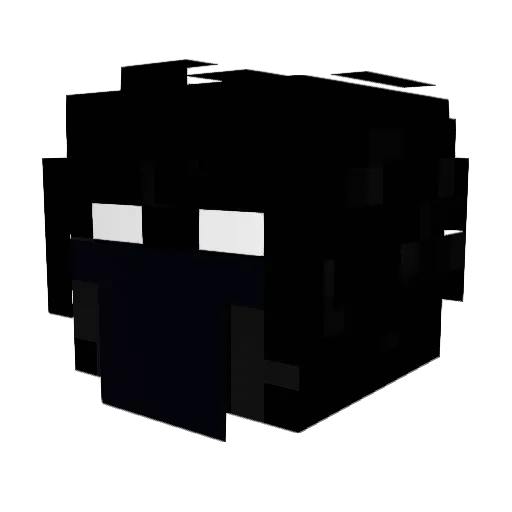 _xetod Minecraft avatar head, 3D render