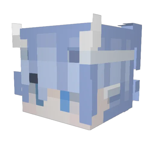 _xia0b1n_ Minecraft avatar head, 3D render