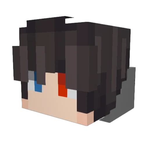_xianyu Minecraft avatar head, 3D render