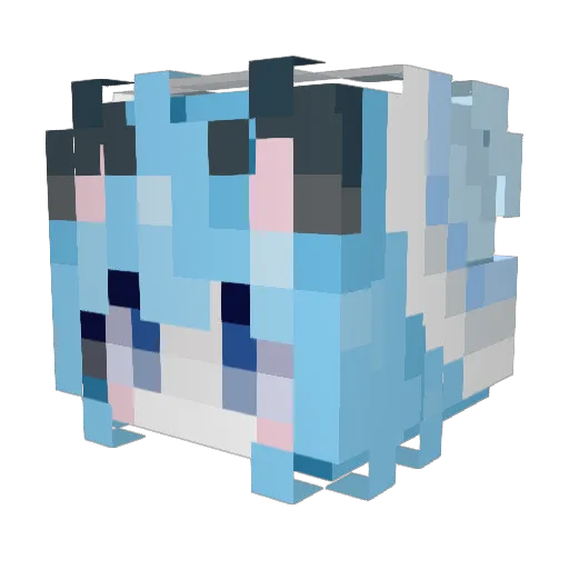 _xiaoH_ Minecraft avatar head, 3D render