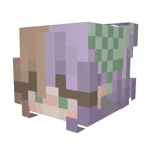 _xkeira Minecraft avatar head, 3D render
