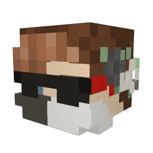 _xlillax_ Minecraft avatar head, 3D render