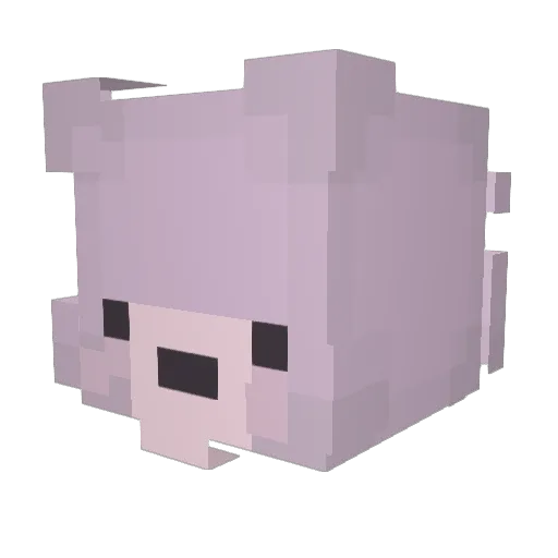 _xvn Minecraft avatar head, 3D render