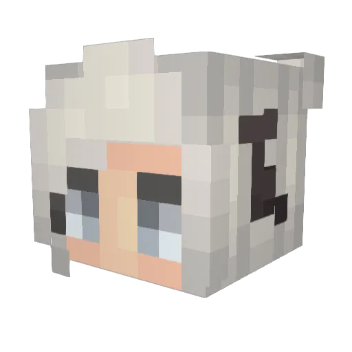 _yamato_k Minecraft avatar head, 3D render