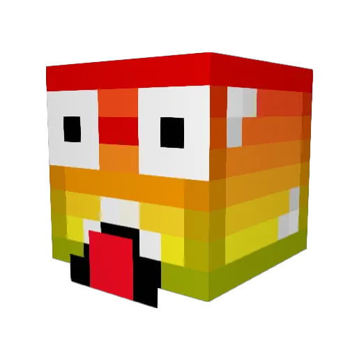 _yelsew Minecraft avatar head, 3D render