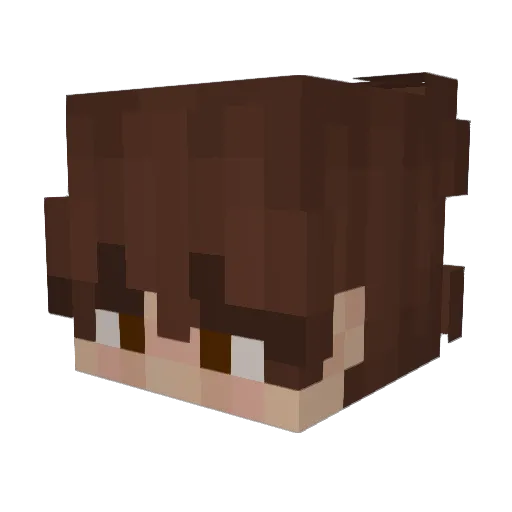 _yeoJ Minecraft avatar head, 3D render