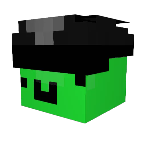 _yexx Minecraft avatar head, 3D render