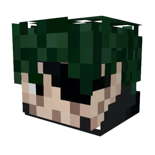 _ygz Minecraft avatar head, 3D render
