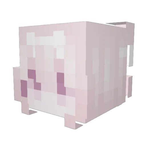 _yi_shu_ Minecraft avatar head, 3D render