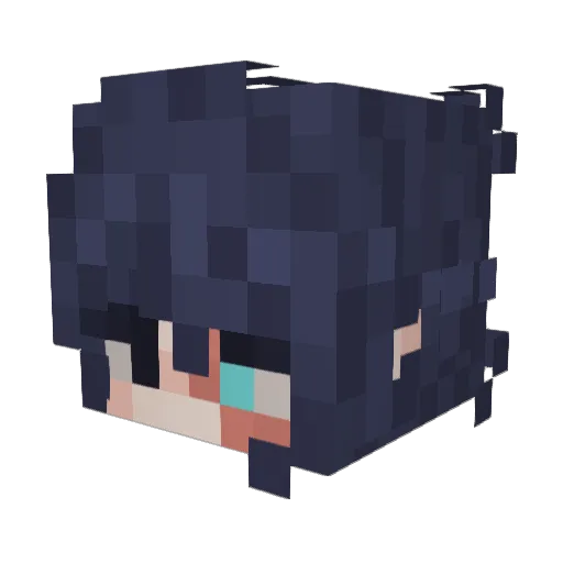 _yish_ Minecraft avatar head, 3D render