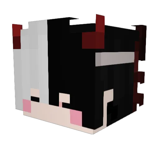 _ykk Minecraft avatar head, 3D render