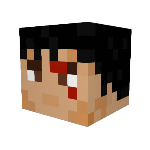 _yobe Minecraft avatar head, 3D render