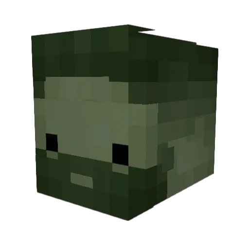 _yuk Minecraft avatar head, 3D render