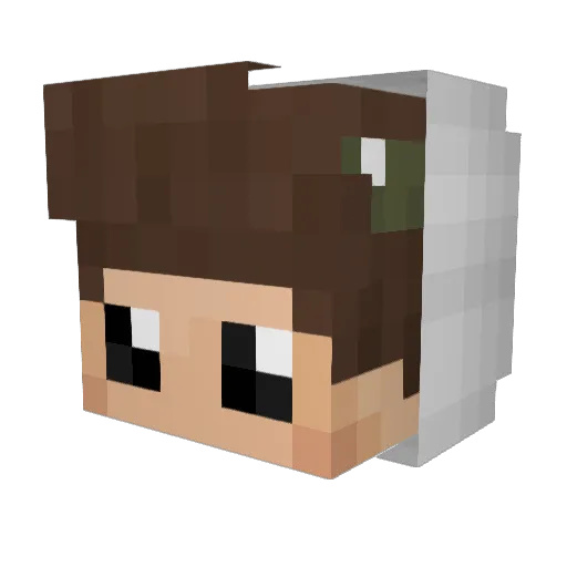 _yungluca Minecraft avatar head, 3D render
