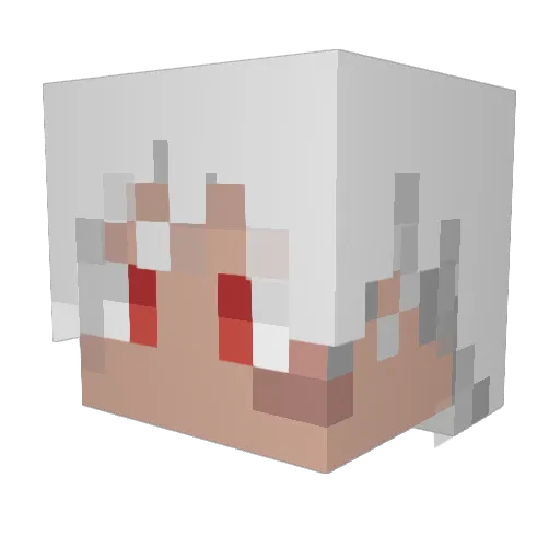 _yuta_ Minecraft avatar head, 3D render
