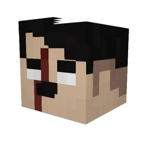 _z7f Minecraft avatar head, 3D render