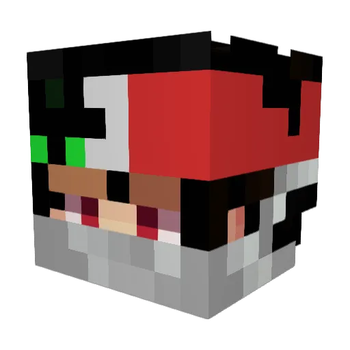 _zLucas_ Minecraft avatar head, 3D render