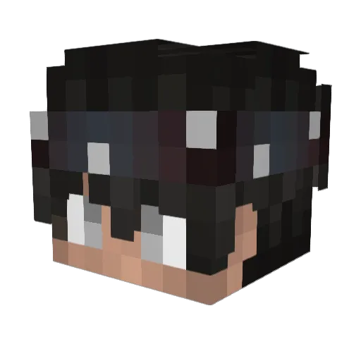 _zaki Minecraft avatar head, 3D render