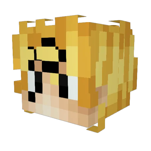 _zalf Minecraft avatar head, 3D render