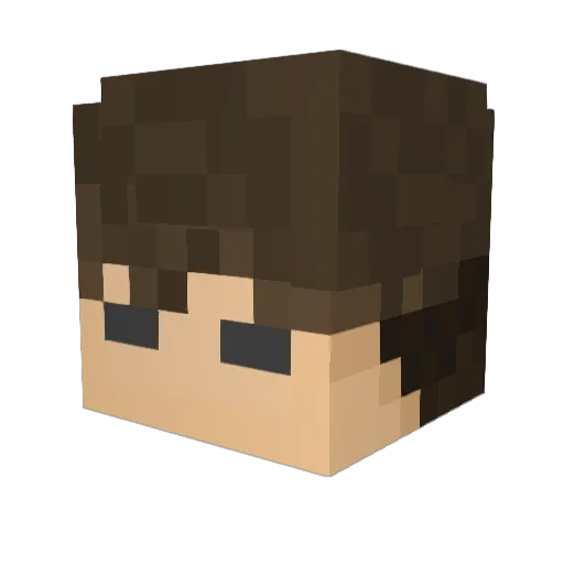 _zerro Minecraft avatar head, 3D render