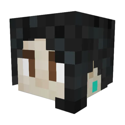 _zethl Minecraft avatar head, 3D render