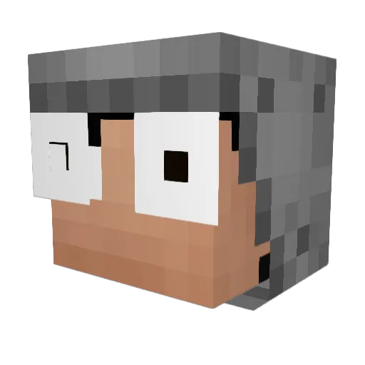 _ziEmnik_ Minecraft avatar head, 3D render
