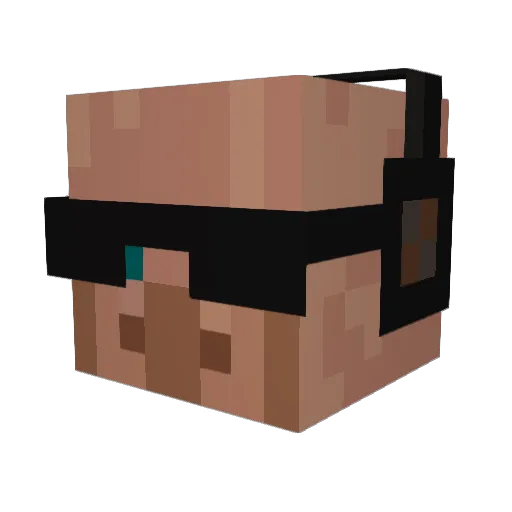_zinu__ Minecraft avatar head, 3D render