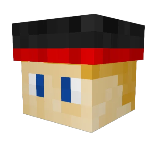 _zjk_ Minecraft avatar head, 3D render