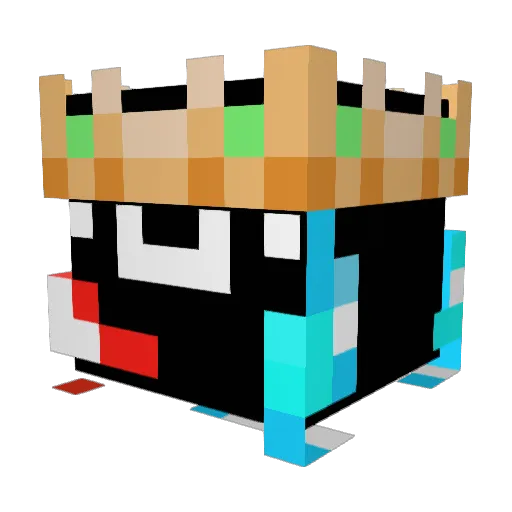 _zkn Minecraft avatar head, 3D render