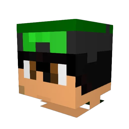 _zombo Minecraft avatar head, 3D render