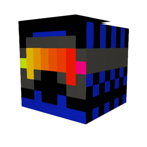 _zotack_ Minecraft avatar head, 3D render