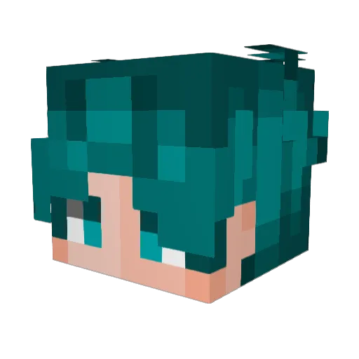 _zsqa_ Minecraft avatar head, 3D render