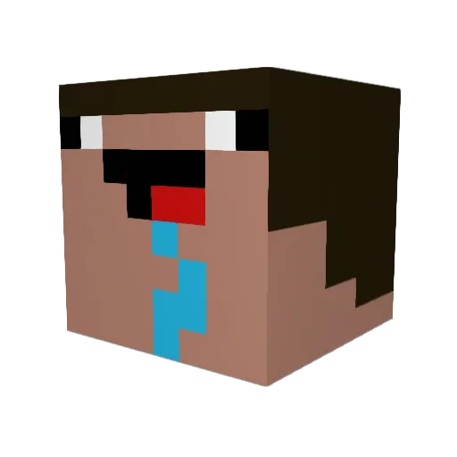 _zstr Minecraft avatar head, 3D render