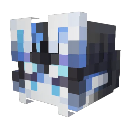 _zwx Minecraft avatar head, 3D render