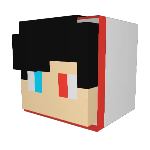 _zzz9_ Minecraft avatar head, 3D render