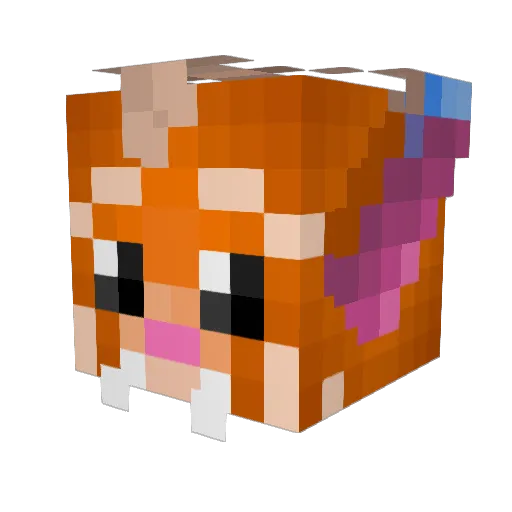 a00e4 Minecraft avatar head, 3D render