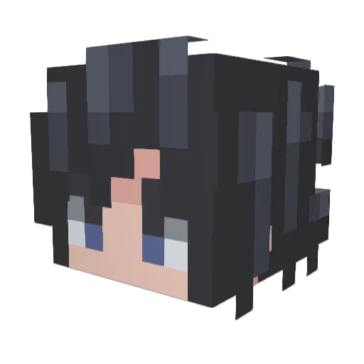a015884 Minecraft avatar head, 3D render