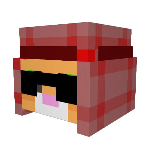 a051229 Minecraft avatar head, 3D render