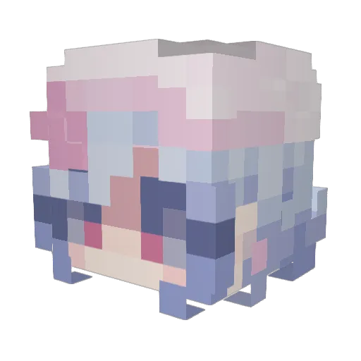 a09151124 Minecraft avatar head, 3D render