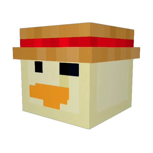 a0od Minecraft avatar head, 3D render