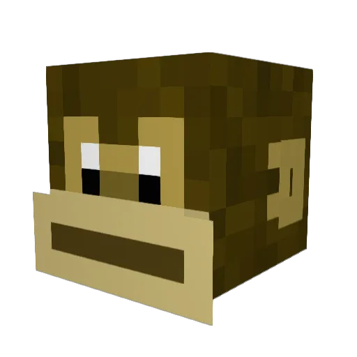 a0su Minecraft avatar head, 3D render