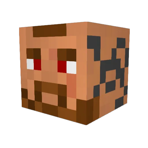a100percentnoob Minecraft avatar head, 3D render