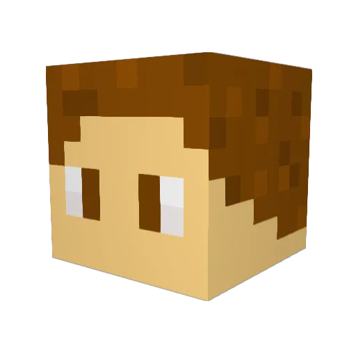 a11s Minecraft avatar head, 3D render