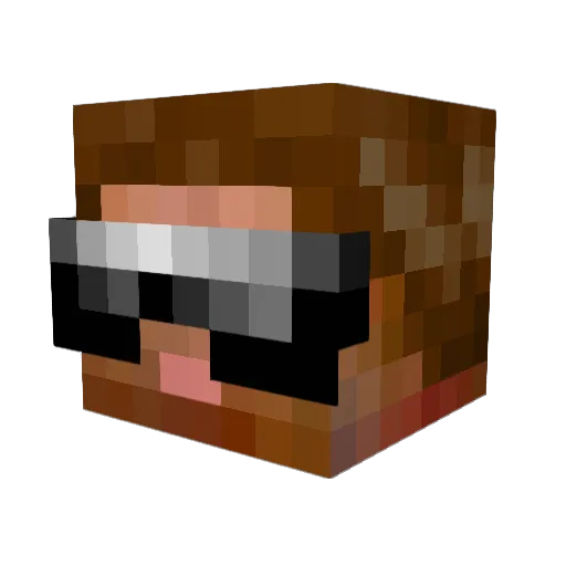 a12312 Minecraft avatar head, 3D render