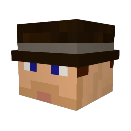 a13on Minecraft avatar head, 3D render