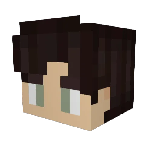 a14d Minecraft avatar head, 3D render