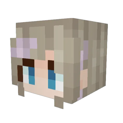 a185766 Minecraft avatar head, 3D render