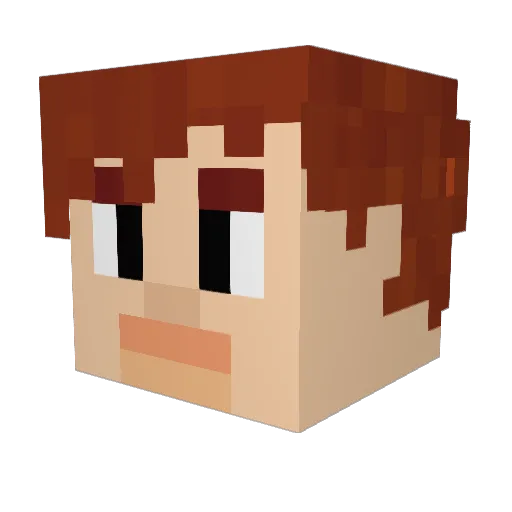 a1909t Minecraft avatar head, 3D render