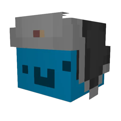 a1aann Minecraft avatar head, 3D render